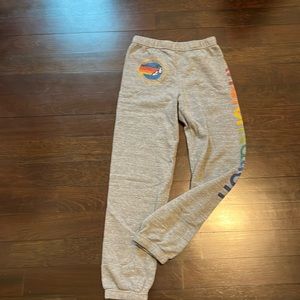 Aviator Nation grey youth sweatpants size 14. In fair condition. Super cute!